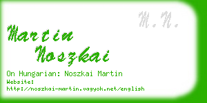 martin noszkai business card